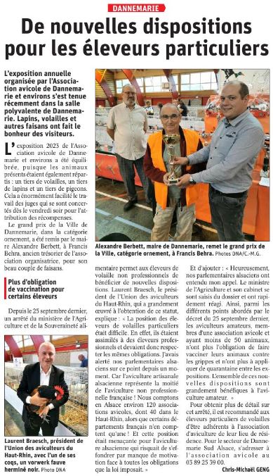 L'Alsace du 28 octobre 2023 L'Alsace du 28 octobre 2023