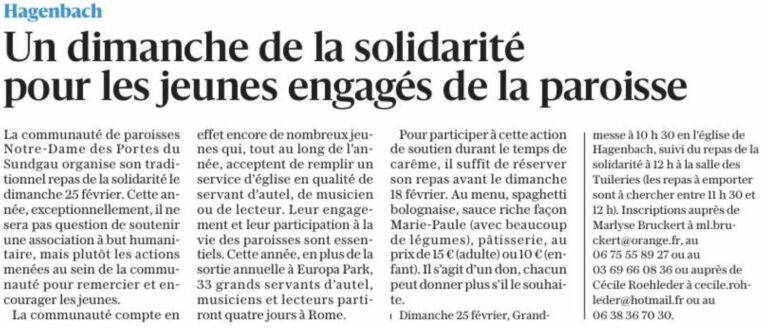 L'Alsace du 17 février 2024 L'Alsace du 17 février 2024