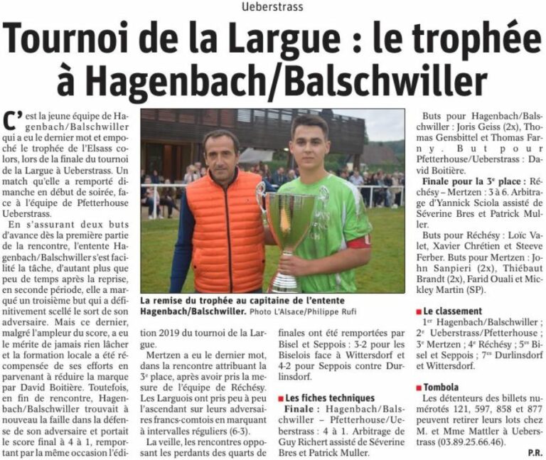 Journal L'Alsace du 1 août 2019 Journal L'Alsace du 1 août 2019