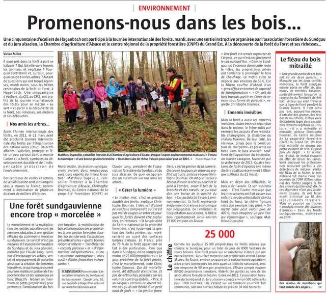 L'Alsace du 23 mars 2017 L'Alsace du 23 mars 2017