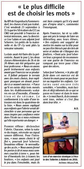 L'Alsace du 14 octobre 2016 L'Alsace du 14 octobre 2016
