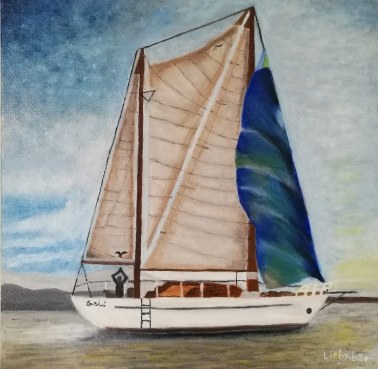 "Promenade en mer"
huile sur toile de Bernard Lieby, Hagenb'Art
