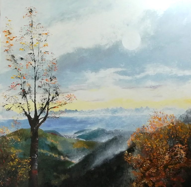 "paysage dans les Vosges"
huile sur toile de Joëlle Gebel Mousquès, Hagenb'Art
